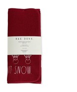 Rae Dunn Red LET IT SNOW Embroidered Dry Mats 16&quot; x 20&quot; - Set of 2 - £19.65 GBP