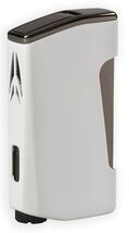 Lotus Chroma Dual Flame Lighter w/ Punch Glossy White &amp; Gunmetal - L7110 - $709.91 MXN