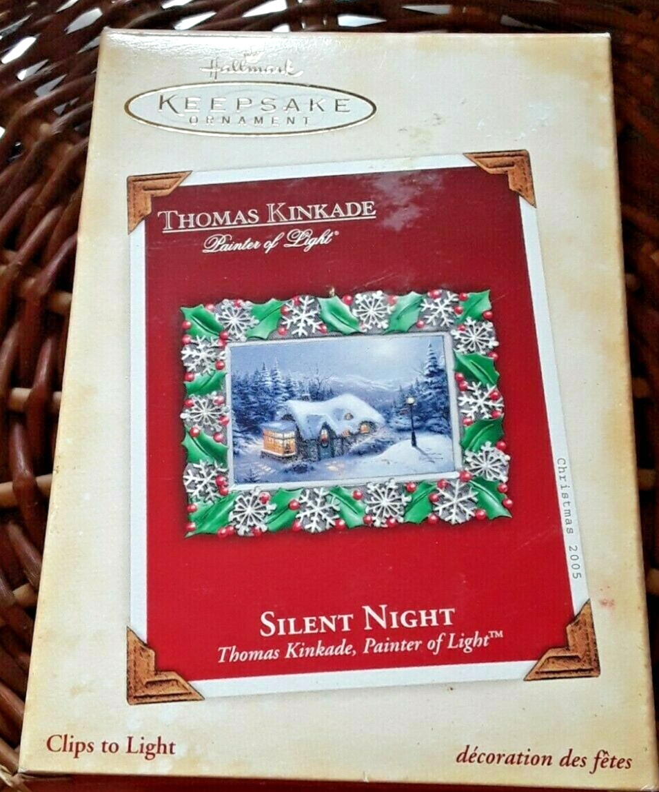 Primary image for Hallmark Thomas Kinkade Christmas Ornament Silent Night 2005 Winter Landscape
