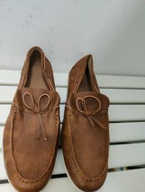 Men&#39;s Size 11 Tan Brown Next Leather Loafers Boat Shoes Footwear Summer ... - $19.89