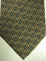 GORGEOUS Jhane Barnes Made in Japan Blue Gold and Red Geometric Silk Tie - £16.17 GBP