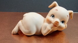 VTG Lefton China  Little pig  Figurine porcelain bisque - £13.46 GBP