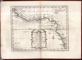 1746 Carte De La Coste Occidentale D&#39;Afrique Africa Antiqe Map Didot - £65.14 GBP
