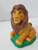 Disney The Lion King figure adult Simba Mufasa vintage figure grass base sitting - $9.89