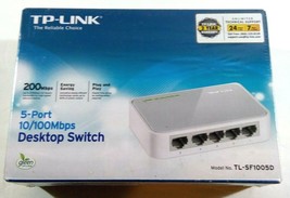 TP-Link TL-SF1005D 5-PORT FAST ETHERNET 10/100Mbps Unmanaged Desktop SWITCH - $11.39