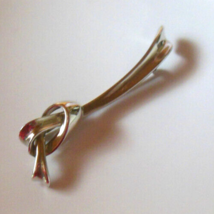 Tiffany &amp; Co 925 Sterling Silver Bow/Knot Brooch 2.7/8&quot; x 7/8&quot; - £145.14 GBP