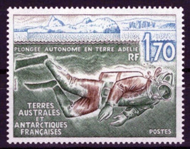 FSAT TAAF 150 MNH Scuba Diver on the Adelie Coast ZAYIX FSA-S0113 - £1.16 GBP