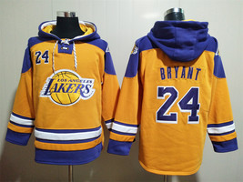 Kobe Bryant #24 Los Angeles Lakers Gold Lace-Up Pullover Hoodie - $63.20