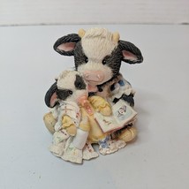 Marys Moo Moos Vintage Resin Cow Family Figurine Pasure Bedtime 1993 #627763 - £14.91 GBP