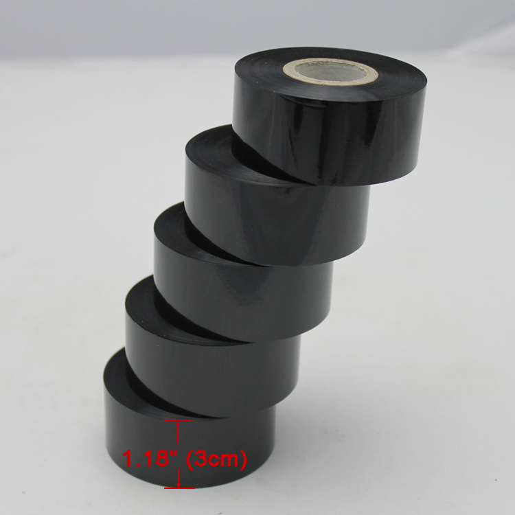 5 Rollers 1.18&#39;&#39; Width Hot Stamp Coding Printer Black Ribbon  - $12.00