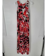 Long Sleeveless dress Size 8 L Floral Print bisou bisou - $17.50