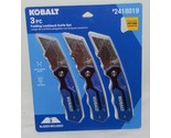 Kobalt 2418019 3 Piece Folding Lockback Knife Set Attached Belt Clip - $25.99