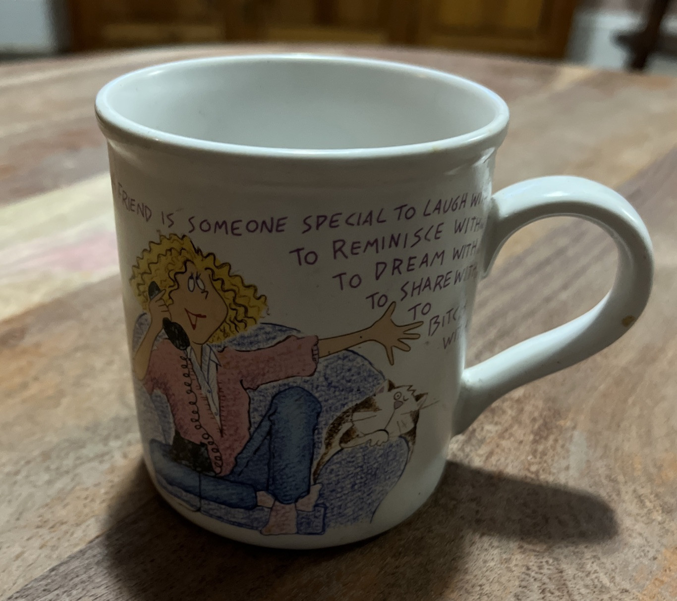 VTG American Greetings Coffee Mug, Friends Funny #40013 - $9.50