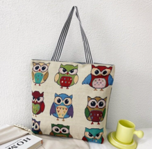 Owl Shoulder Bag Retro Women&#39;s Handbag Beach Kids Girls Bird Lovers Gift - £4.28 GBP