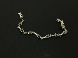 Silver Bracelet 5x7 mm Oval Semi Mount Setting Dainty bracelet Tiny brac... - $45.73
