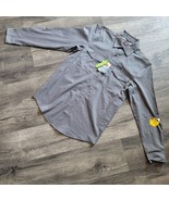 Wrangler Men&#39;s Regular Fit Gray Long Sleeve Button Shirt Water Resistant... - $27.06 CAD