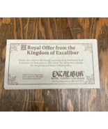 Excalibur hotel and casino Las Vegas vintage expired Royal offer coupon lot - $26.96 CAD