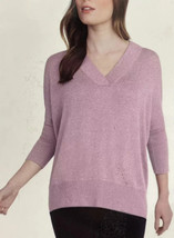 Matty M Women&#39;s Plus Size XXL Mauve Rib Stitch V Neck Sweater NWT - $15.29