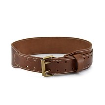 Style n Craft  98437 - 3&quot; Tapered Work Belt in Dark Tan Heavy Top Grain Leather - £27.37 GBP