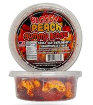 bloody peach gummy rings mexican dulces enchilados w/chamoy dip 11oz - £10.68 GBP