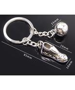 Football and Shoe Keychain 1pc,Friendship Keyring,Birthday Party Gift an... - $3.70
