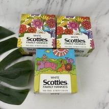 Scotties Family Hankies Vintage Facial Tissues Lot of 3 Floral Animals NOS 70s - £21.79 GBP