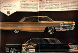 CADILLAC 2 PAGE MORE TEMPTING THAN EVER FOR 1964 62 COUPE &amp; FLEETWOOD AD c9 - £20.69 GBP