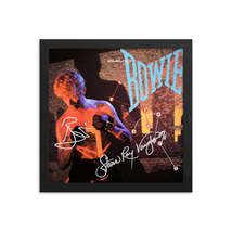 David Bowie &amp; Stevie Ray Vaughan signed Let’s Dance album Reprint - £66.88 GBP