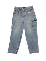 Vtg Y2K Fubu Carpenter Jeans Mens 34×32 Blue Light Acid Wash Distress JNCO Style - £22.41 GBP