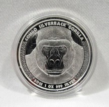 2016 Congo Silverback Gorilla .999 Silver 1 Troy Oz in Capsule AK189 - £37.95 GBP