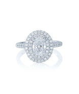  14k White Gold Finish 0.80 Ct Oval Cut Diamond Wedding Engagement Ring 925 - £71.13 GBP
