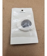 Replacement White Black Plaid Shank Button on Card Unused Vintage Antiqu... - £4.63 GBP