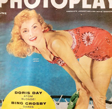 1955 Jenet Leigh Photo Play Magazine Cover Page Swimsuit Actress Vintage... - $19.99