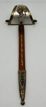 Vintage Toledo Spain Pearl Top Metal Miniature Sword 9&quot; Letter Opener Kn... - £27.83 GBP