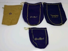 4 Crown Royal and Crown Royal Reserve Bags Various Sizes - £11.15 GBP