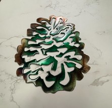 Pine Cone - Metal Wall Art - Copper Bronzed and Green Tinged 7" x 6" - $17.58