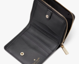 NWB Kate Spade Staci Small ZipAround Wallet Black Leather KG035 $139 Gif... - $54.44