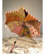 NWT Indian Fabric Umbrella Parasol Decor Hippie Vintage Boho Decor South... - £28.33 GBP