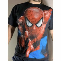 Spider-Man All Over Print Short Sleeve T Shirt Mens Size Large - $28.59