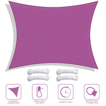 13X10Ft Uv Block Rectangle Sun Shade Sail Canopy Outdoor Patio Pool Fuchsia - £58.81 GBP