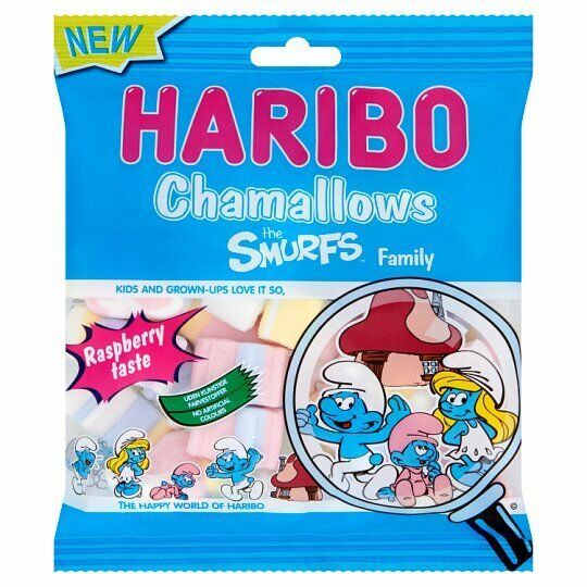 Haribo SMURFS Chamallows FRUITY marshmallow gummy bears -175g-FREE SHIPPING