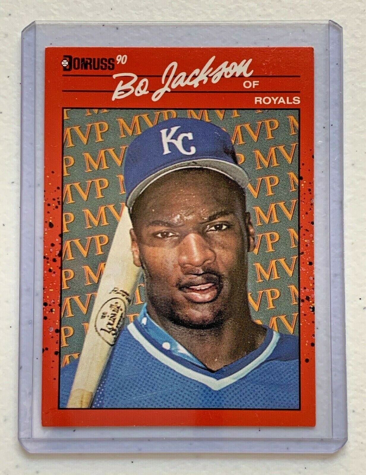RARE!! Vintage 1990 Bo Jackson of Royals Donruss BC1 Baseball Card MLB