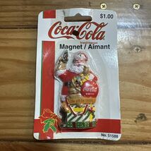 Vintage Coca Cola Christmas Magnet 1995 with Santa Claus Collectible Decor - $9.90