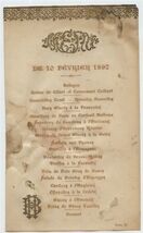 1897 Gold Embossed French Restaurant Menu Card - $9.90