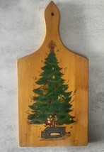 Vtg Hand Painted Wooden Cutting Board Christmas Wall Decor Marked Kitche... - £38.32 GBP