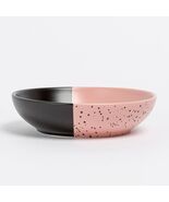 over&amp;back Stoneware Dinner Bowl 30 fl oz Pink with Black Splatter Oval - $16.56 CAD