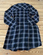 Untuckit NWT Women’s Tessa Wrap Front Shirt dress size 14 Black DK - £35.50 GBP