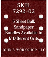 SKIL 7292-02 - 1/4 Sheet - 17 Grits - No-Slip - 5 Sandpaper Bulk Bundles - $6.98 CAD