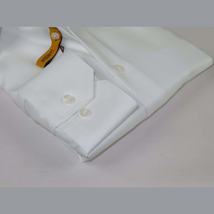 Mens ENZO Egyptian Soft Cotton Dress Shirt Barrel Cuff Wrinkle Free 61101 White image 5
