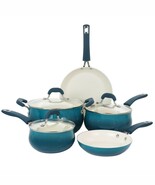 Oster Corbett 8 Piece Nonstick Aluminum Cookware Set in Teal - $2,445.38 MXN